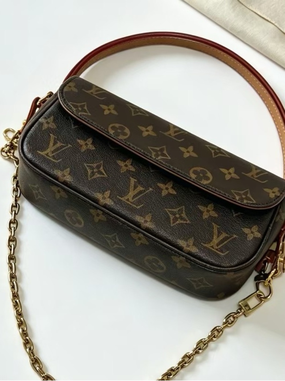Vintage Louis Vuitton Monogram Shoulder Bag in Brown